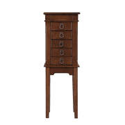 Hives and Honey Meg Brown Wood Jewelry Armoire, Walnut for Women