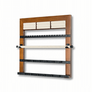 Hives and Honey Wall Hanging Walnut Wood Jewelry Storage Rack