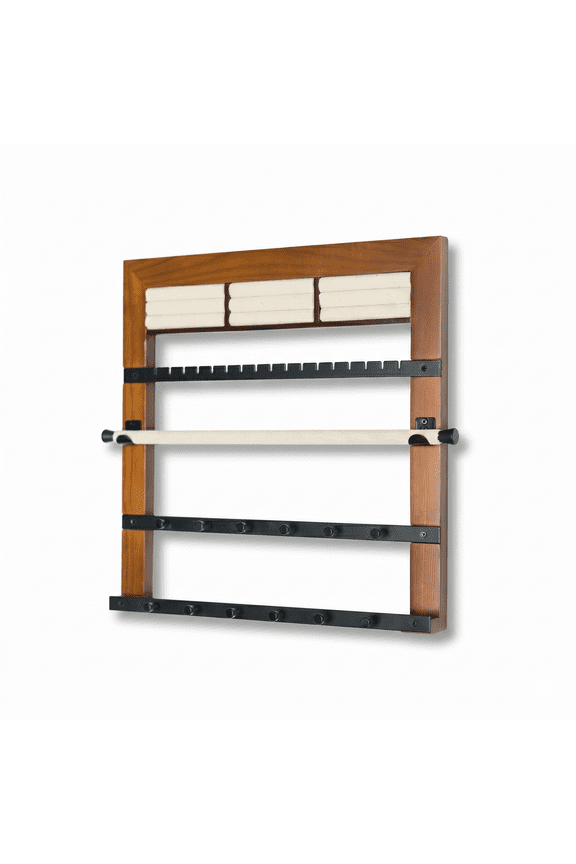 Wall Hanging Walnut Wood Jewelry Storage Rack