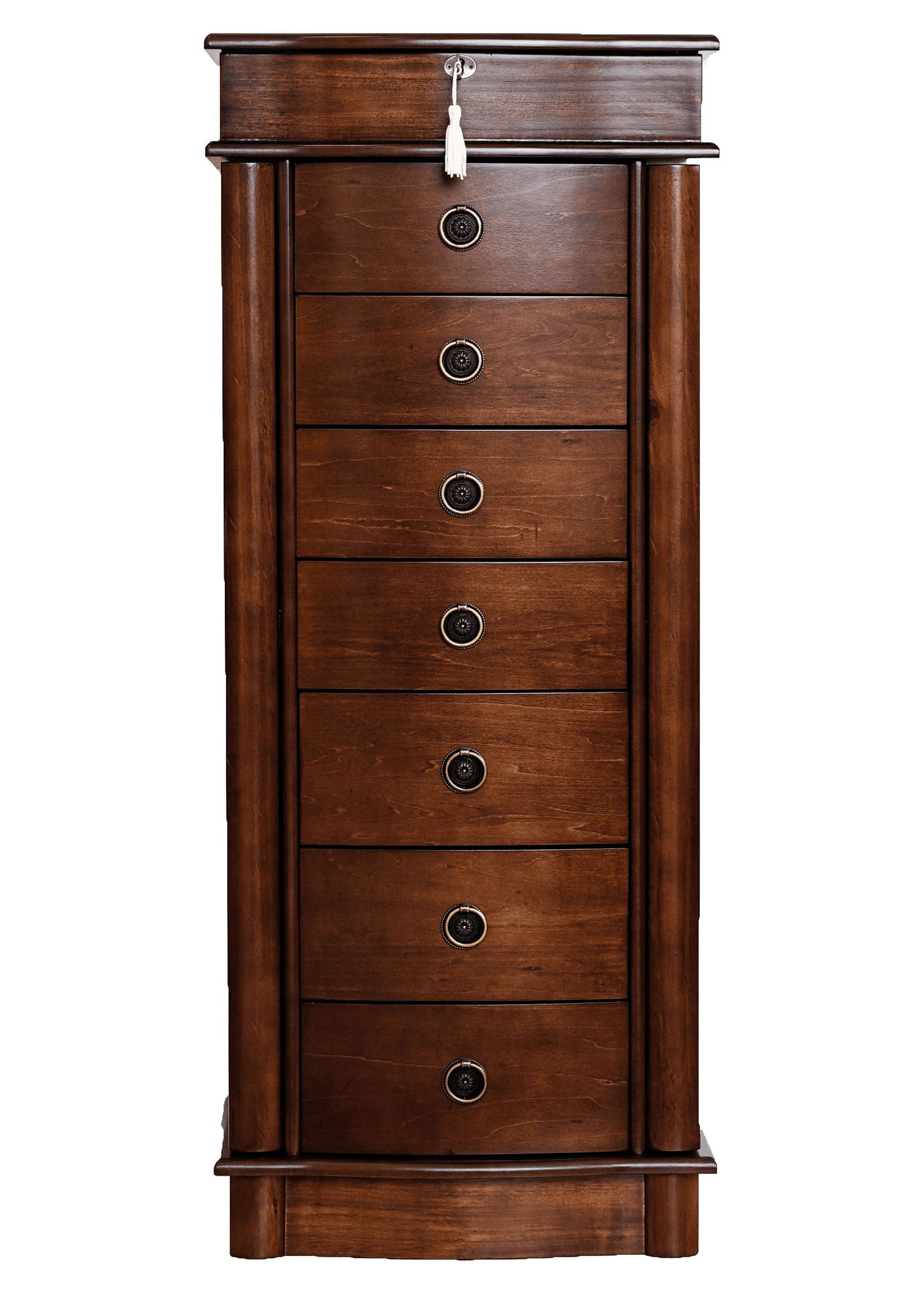 HIVES AND HONEY Women's Nora Walnut Jewelry Armoire for Organzing
