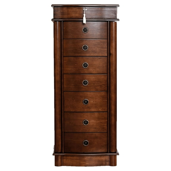 Hives and Honey Women's Nora Walnut Jewelry Armoire for Organzing