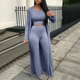 thumbnail image 1 of Hivin Women's Three-Piece Sportswear Set, Casual Loose Fit Long Sleeve Cardigan, Sleeveless Top, and Wide-Leg Pants for Sporty Lounge and Daily Wear, 1 of 6