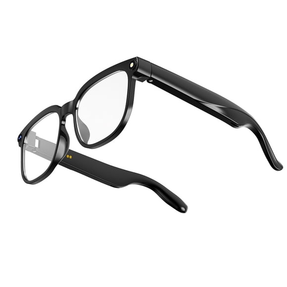HIVISUALS AI Smart Glasses with Camera & ChatGPT, Hands-Free 1080P Video, Real-Time Translation, 7H Playtime, Open-Ear Audio, Detachable Lenses for Travel Vlog