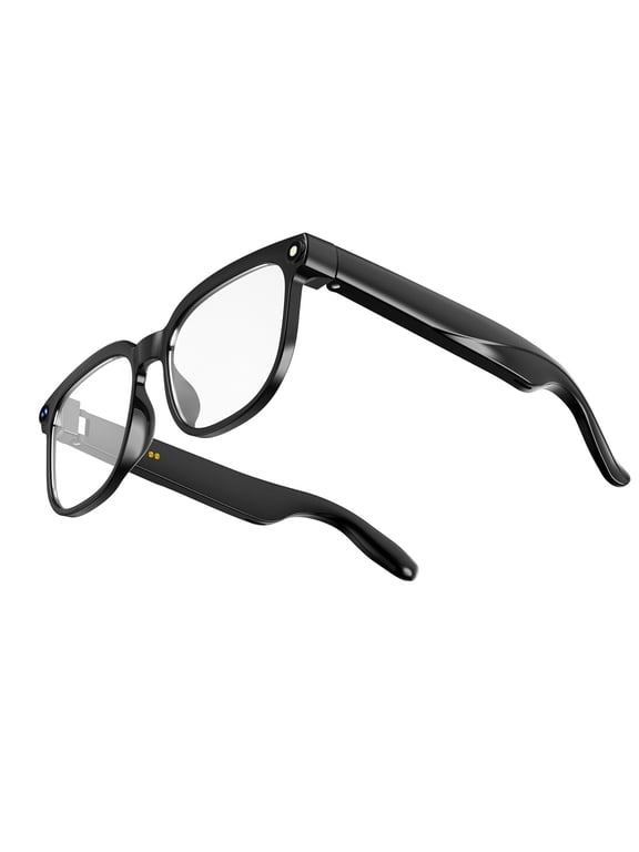 AI Smart Glasses with Camera & ChatGPT, Hands-Free 1080P Video, Real-Time Translation, 7H Playtime, Open-Ear Audio, Detachable Lenses for Travel Vlog