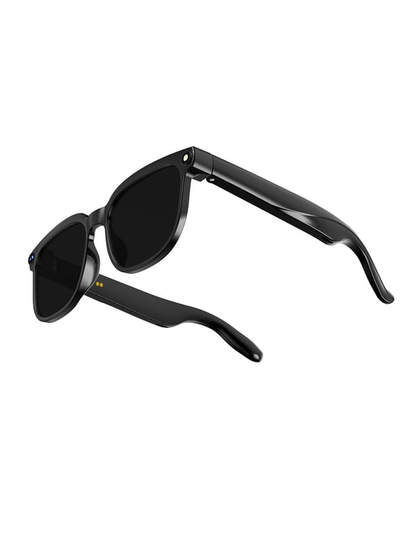 AI Smart Glasses with Camera & ChatGPT, Hands-Free 1080P Video, Real-Time Translation, 7H Playtime, Open-Ear Audio, Detachable Lenses for Travel Vlog