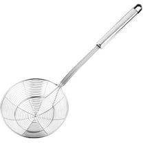 Hiware Solid Stainless Steel Spider Strainer Skimmer Ladle, Kitchen Utensils Wire Strainer Pasta Spoon, 7 Inch