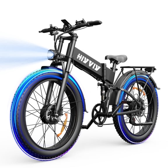 HiyViy Electric Bike for Adults, 26*4.0 Fat Tire Electric Mountain bicycle,Peak 4500W Dual Motor 48V 23Ah 7-Speed Ebike UL2849