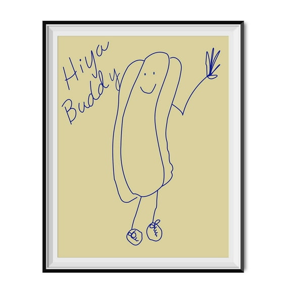 Hiya Buddy Note Poster Pam Beesly Michael Scott The Office Dunder Mifflin Gift