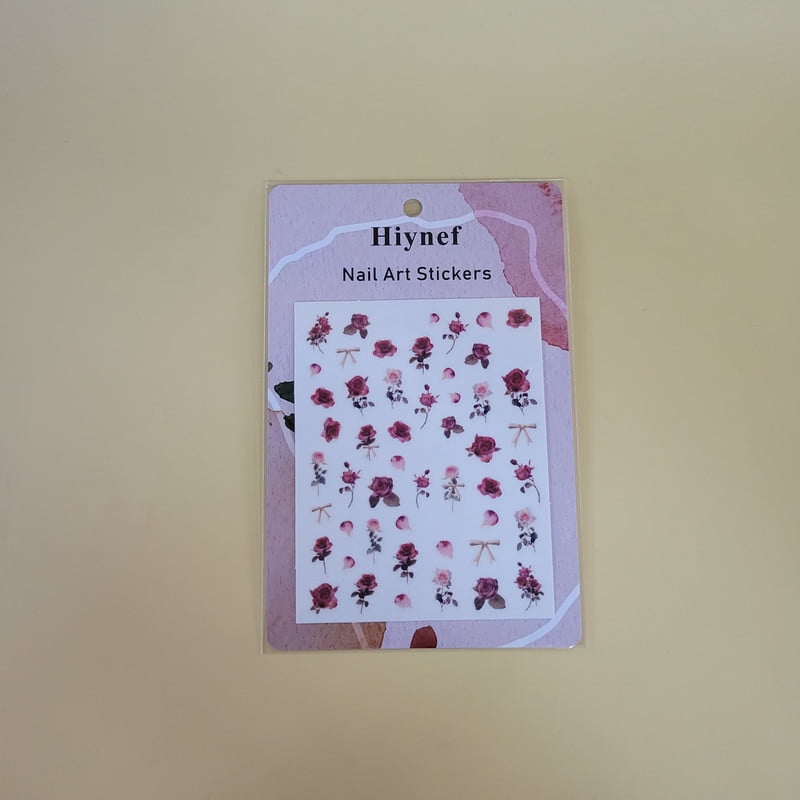 Hiynef Nail art stickers – Self-Adhesive Nail Decals for Women and Girls, Cute and Stylish Nail Decorations for DIY Manicure and Pedicure