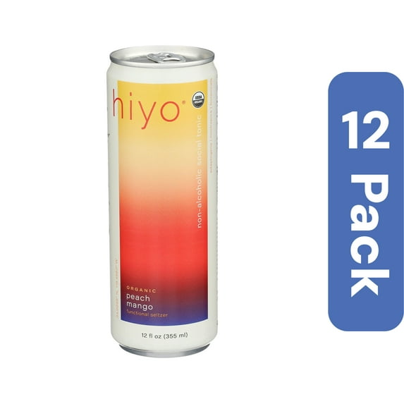 Hiyo Seltzer Peach Mango 12 fl oz (Pack Of 12)