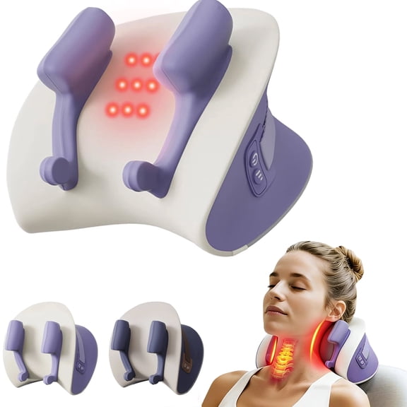 2026 Upgrated Neck Massager - Neck Massager Pillow With Heat,Shiatsu Back And Shoulder Massage With Deep Tissue Kneading, Portable Cervical Traction Device For Full Body Muscle Pain Relief