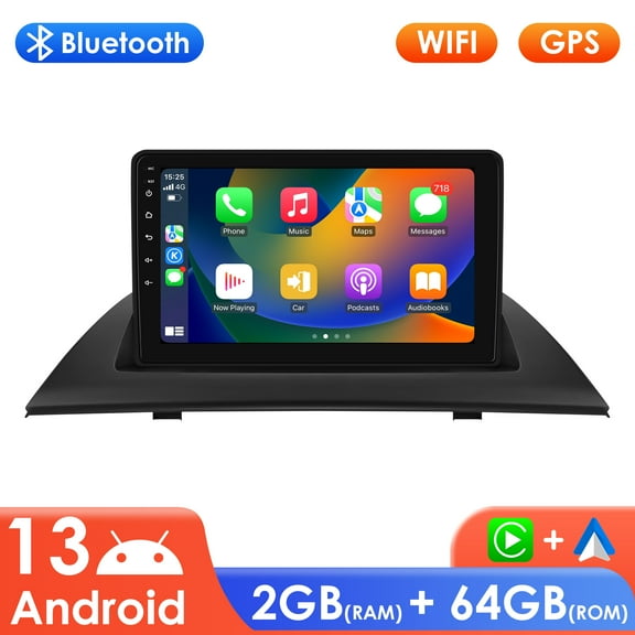 Hizpo 9 Touch Screen Android 13 Bluetooth Apple CarPlay 64GB Wifi AUX Car Stereo Radio Head Unit Multimedia GPS Navigation Player For BMW X3 E83 2004 2005 2006 2007 2008 2009 2010 2011 2012