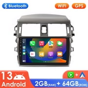 Hizpo 9 Touch Screen Android 13 Bluetooth Apple CarPlay 64GB Wifi RDS Car Stereo Radio Head Unit Multimedia GPS Navigation For Toyota Corolla 2006 2007 2008 2009 2010 2011 2012 2013
