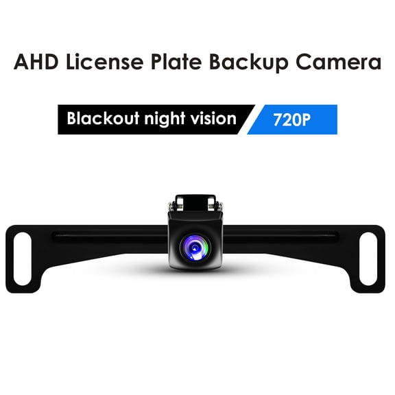 Hizpo AHD CVBS Rear View Camera 170 Wide Angle Night Vision Waterproof License Plate Car Backup Reverse Parking Cam