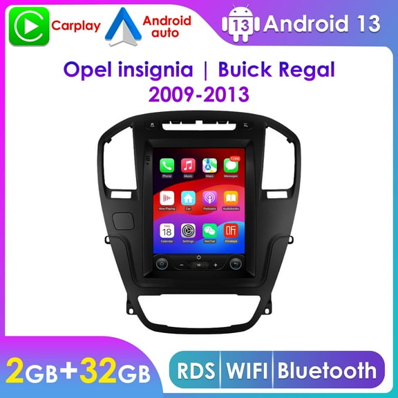 Hizpo Apple CarPlay Android 13 Bluetooth 2+32GB Wifi RDS 9.7" Car Stereo Radio Head Unit Multimedia GPS Navigation Player For Buick Regal 2009 2010 2011 2012 2013