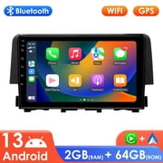 Hizpo Apple CarPlay Android 13 Bluetooth 64GB Wifi AUX 9 Touch Screen Car Stereo Radio Head Unit Multimedia GPS Navigation Player For Honda Civic 10th 2016 2017 2018 2019 2020