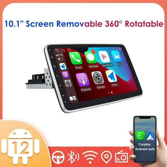 Hizpo Apple Carplay Android 12 Single Din Car Stereo Radio Head Unit Multimedia GPS Navigation Player