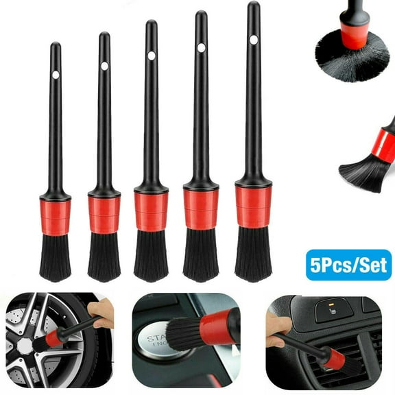 Hizpo Auto Car Drive Brand 5 Pieces Cleaning And Detailing Brushes