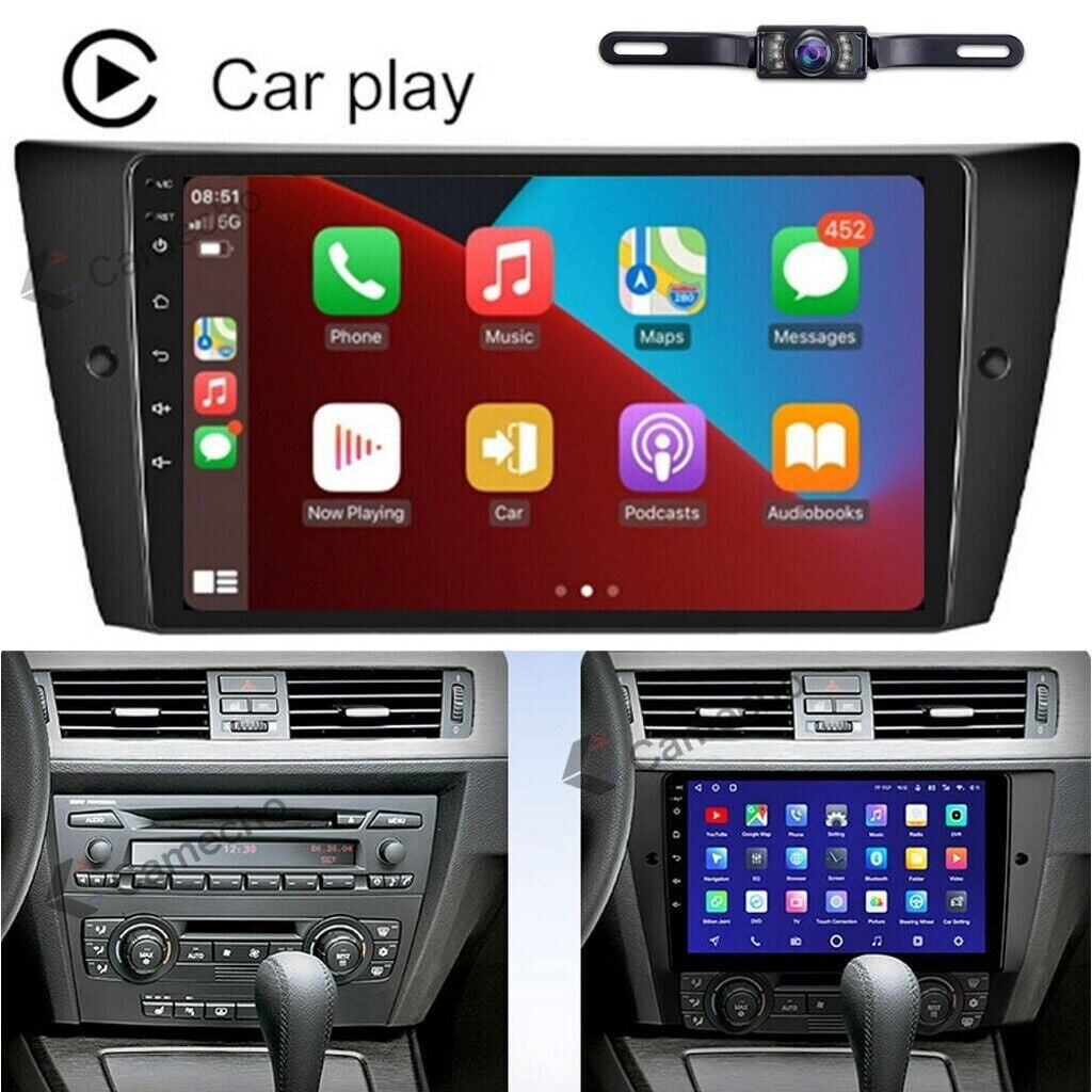 Hizpo Carplay For BMW 3 E90 M3 328i 335i Android 10 Car GPS Stereo Radio  Bluetooth 1080P Car MP5 Player WIFI GPS FM with Camera
