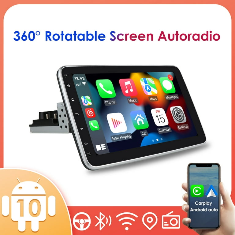 Autoradio 1 Din mit Apple Carplay Android Auto 9 Zoll Touchscreen