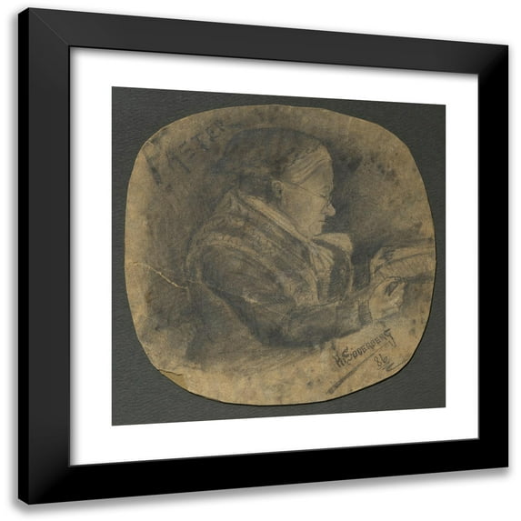 Hjalmar Söderberg 20x20 Black Modern Framed Museum Art Print Titled - Aunt