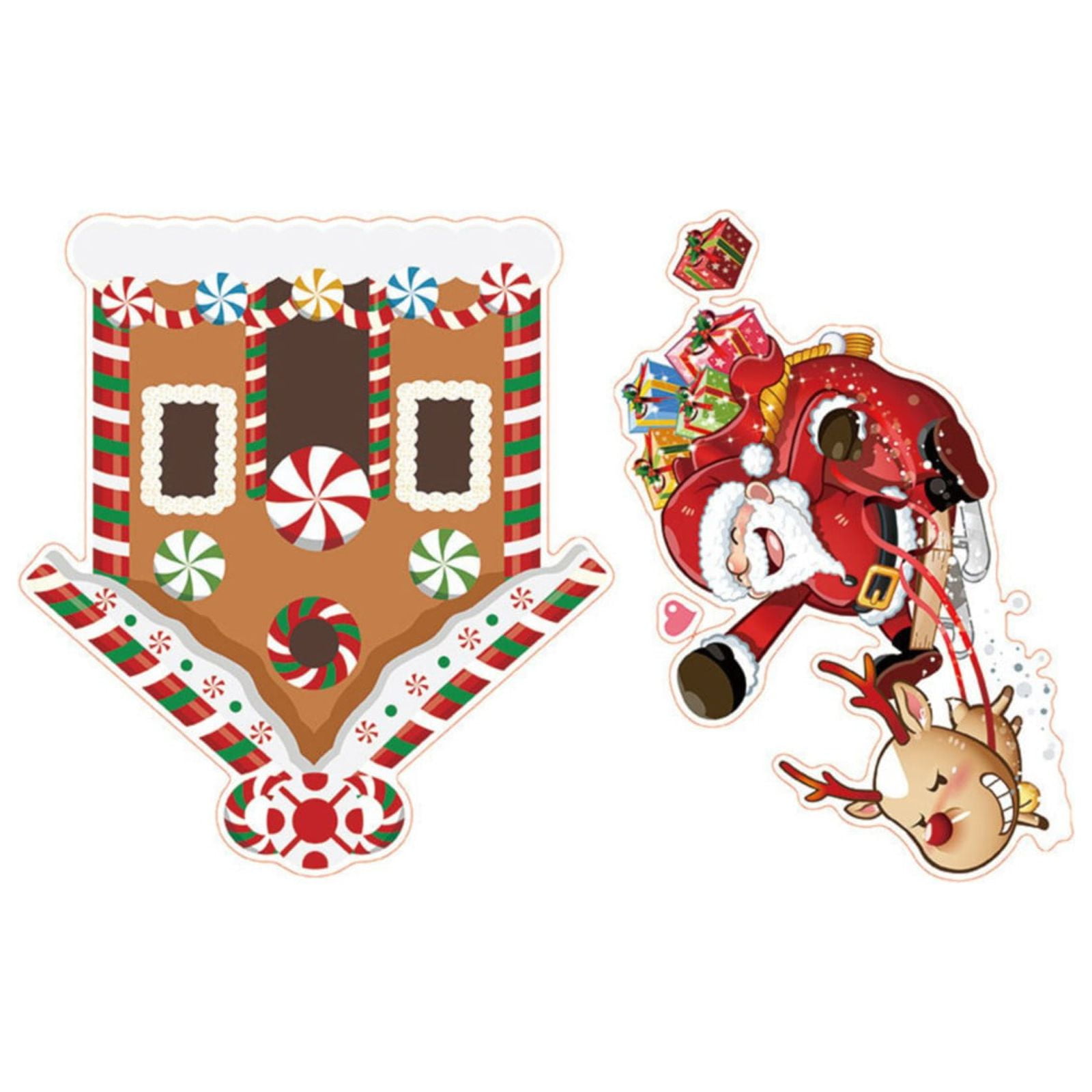Hjktuzi Wall Decoration Christmas Wall Sticker Decorative Toilet Wall