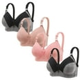 thumbnail image 1 of Hjlmsx Daisy Bras for Older Women Front Closure Bras Push Up Bra No Underwire Plus Size Front Button Bra Full Coverage Breathable Everyday Bras 4 Packs, 1 of 3