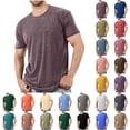 thumbnail image 1 of Hjlmsx Men's Short Sleeve T Shirts Crew Neck Soft Comfy Summer Tee Tops Plus Size Running Gym Athletic Workout Basic Tee Shirts, 1 of 6