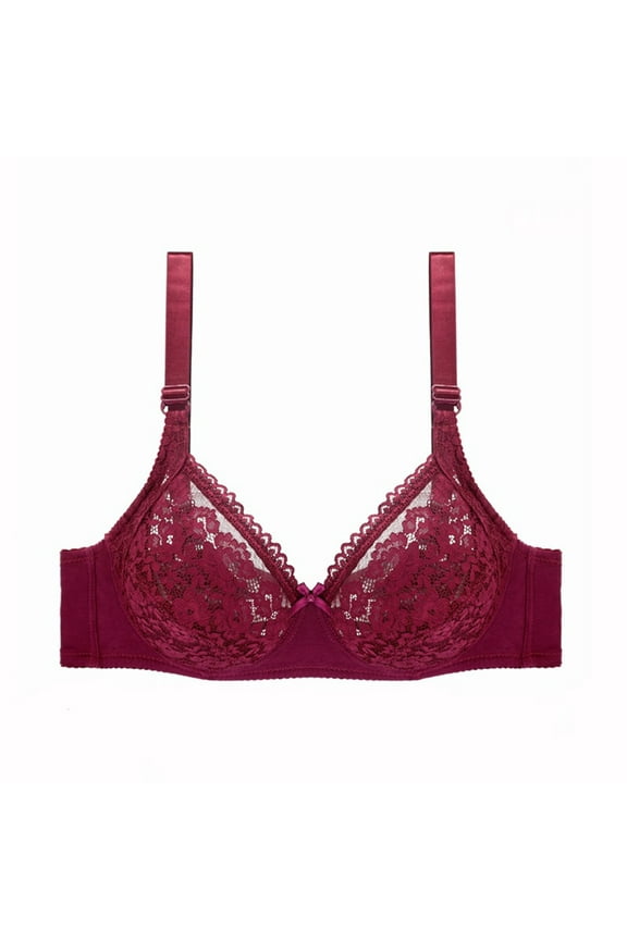 Plus Size Lace Bras for Women No Underwire Comfort Seamless Bra Wireless Push Up Lace Mesh Bra Lifting Bras