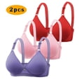 thumbnail image 1 of Hjlmsx Push Up Bras for Women No Underwire Seamless Lace Wireless Comfort Everyday Bras Full Coverage Adjustable Breathable Bra 3 Pack, 1 of 4