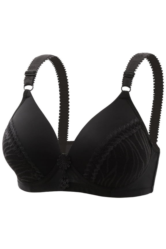 Push up Bras for Women Full Coverage Wireless Back Hook Closure Bra No Underwire Deep V Thin Cup Comfortable Soft Bralettes