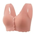 thumbnail image 1 of Hjlmsx Seamless Front Close Wireless Bras for Women with Soft Support, Smoothing Padded Bralette Comfortable Everyday Bra Z-Red 5XL, 1 of 6