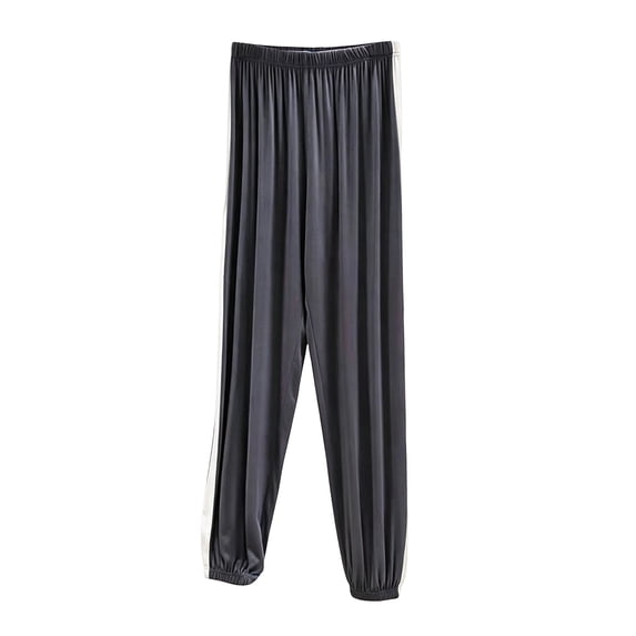 Hjlmsx Women's Home Pajamas Pants Elastic Waist Cuffed Hem Soft Lounge Pants Casual Loose Fit Sleep Pajama Bottoms with Pockets Daily Wear