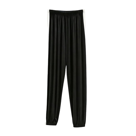 Hjlmsx Women's Home Pajamas Pants Elastic Waist Cuffed Hem Soft Lounge Pants Casual Loose Fit Sleep Pajama Bottoms with Pockets Daily Wear