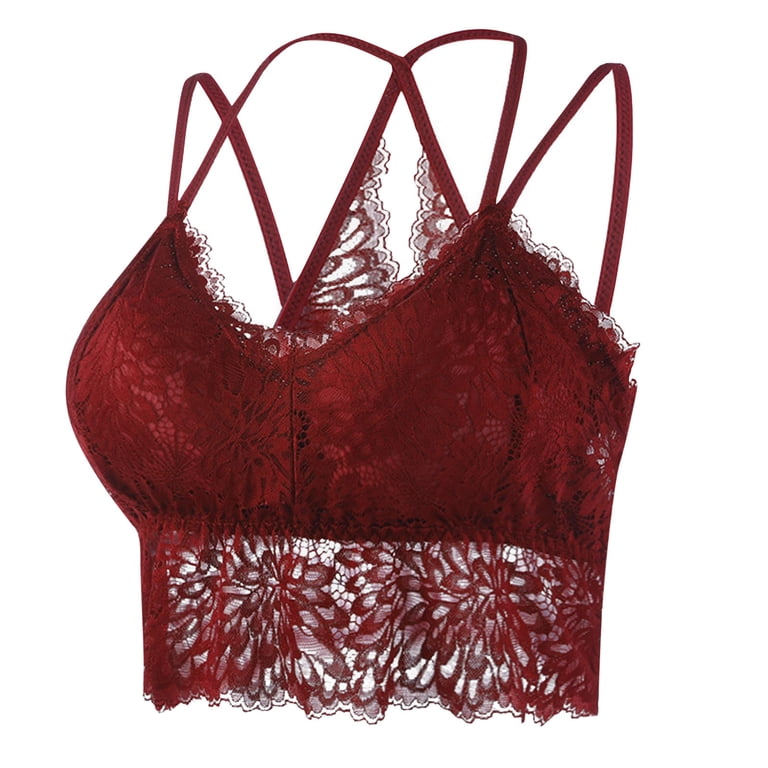 Hjlmsx Women's Sexy Lace Bralette Comfortable Spaghetti Strape
