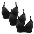 thumbnail image 1 of Hjlmsx Womens Plus Size No Underwire Bras Large Cup Everday Bras Full Coverage Push Up Bras Underwear 3 Packs, 1 of 7