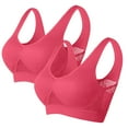 thumbnail image 1 of Hjlmsx Womens Sports Bras Multipack, Full Coverage Pushup Breathable Bras Seamless Wireless Yoga Bra with Removable Pads 2 Pack, 1 of 3