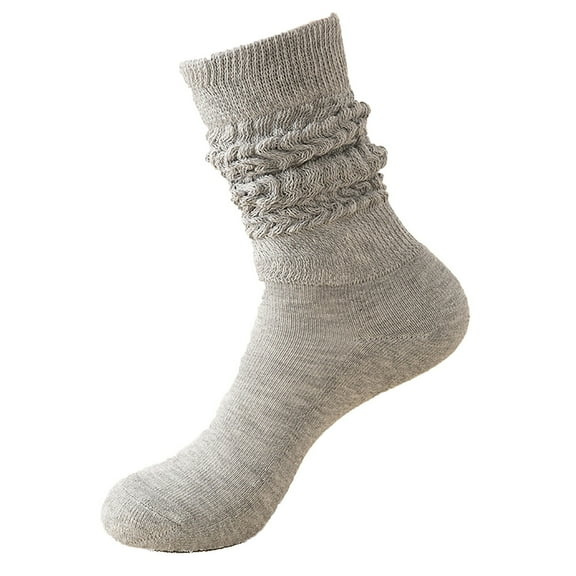 Hjtefg Autumn Winter Thigh High Socks Thick Knit Calf Socks Versatile College Style Cozy Over The Knee Socks Warm Textured Stay Up Socks for Casual Wear,Color: Z4-Light Gray Size: One Size