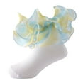 thumbnail image 1 of Hjtefg Baby Girls Socks - Lace Ruffle Ankle Socks with Ripple Trim, Soft Breathable Socks for Toddlers,Color: Yellow Size: 6-8 Years, 1 of 2
