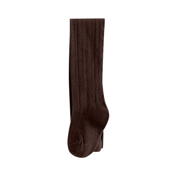 Hjtefg Baby Girls Tights - Knit Footed Pantyhose, Toddler Leggings, Soft Stretchy Stockings for Everyday,Color: Coffee Size: 12-24 Months