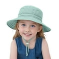 thumbnail image 1 of Hjtefg Baby Sun Hat - Breathable Fisherman Cap for Boys & Girls, Lightweight Wide Brim Beach Hat for Toddlers, Outdoor Play Hat, Comfortable Kids' Headwear,Color: Green Size: 6-24 Months, 1 of 5