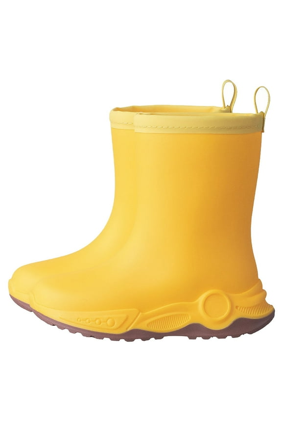 Boys Boots for Kids - Durable All-Season Rain Footwear Ages 3-16, Easy-Clean Children's Shoes for Wet Weather,Color: 1-Yellow Size: 4-5 Years
