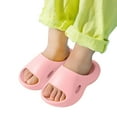 thumbnail image 1 of Hjtefg Children's Sandals and Slippers for Girls, Thick-Bottomed Breathable Baby Slippers, Cute Soft-Soled Indoor Shoes for Toddlers, Comfy Bath Slippers for Kids,Color: Pink Size: 4-4.5 Years, 1 of 6