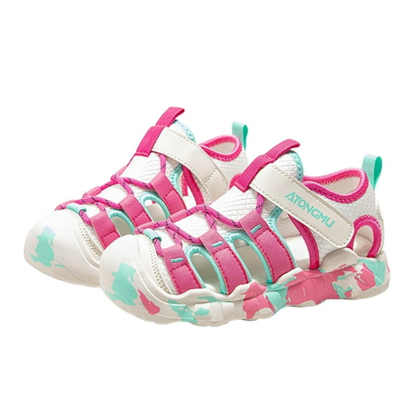 Hjtefg Girls' Active Comfort Shoes - Lightweight Breathable Sneakers for Kids | Flexible Everyday Footwear | Supportive Design for Play & Daily Wear,Color: 1-Pink Size: 4.5-5 Years