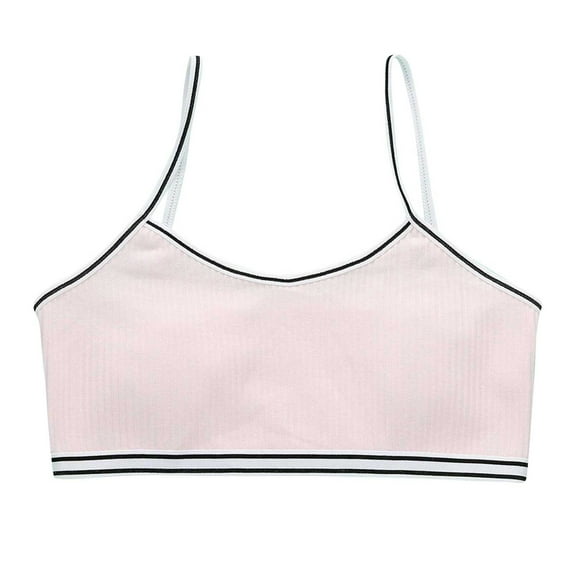 Hjtefg Girls Adjustable Bra Vest - Comfort Undershirt for Kids, Stretchy Camisole with Adjustable Straps, Breathable Underwears,Color: Pink Size: 12-16 Years