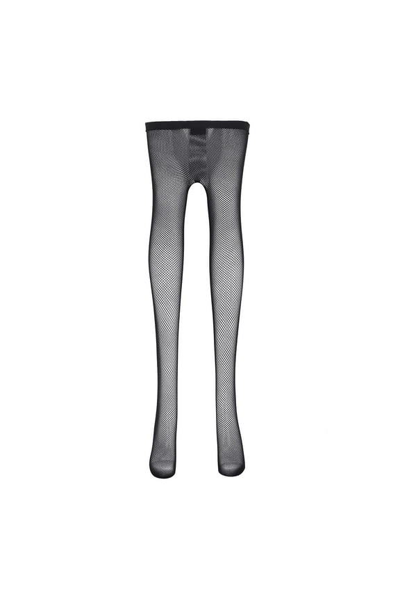 Girls' Fashion Tights - Ripped Mesh Leggings, Trendy Fishnet Stockings for Kids,Color: Black Size: 6-12 Years