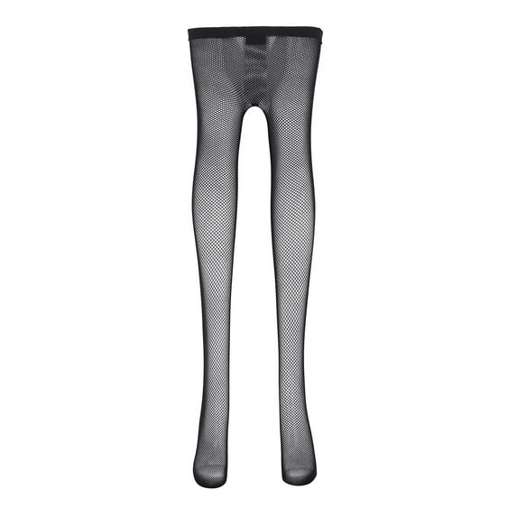 Hjtefg Girls' Fashion Tights - Ripped Mesh Leggings, Trendy Fishnet Stockings for Kids,Color: Black Size: 6-12 Years