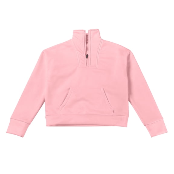 Hjtefg Girls Half Zip Sweatshirt – Cozy Fall Pullover Hoodie with Pocket, Lightweight Warm Layer for Teens, Stylish Casual Wear,Color: X1-Pink Size: 13-14 Years