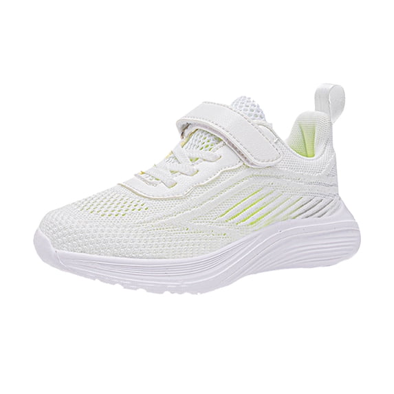 Hjtefg Girls' Lightweight Sneakers - Breathable Casual Shoes for Active Kids | Comfortable Walking & Running Shoes | Flexible Playwear Footwear,Color: 3-White Size: 2