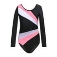 thumbnail image 1 of Hjtefg Girls Long Sleeve Gymnastics Leotard, Colorful Dancewear for Ballet Practice, Toddler Kids' Athletic Unitard for Stage and Christmas Recital,Color: 1-Pink Size: 5-6 Years, 1 of 5